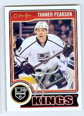 Picture of Autograph 123597 Los Angeles Kings 2014 O Pee Chee No. 189 Tanner Pearson Autographed Hockey Card