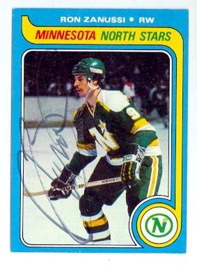 Picture of Autograph 123615 Minnesota North Stars 1979 Topps No. 22 Ron Zanussi Autographed Hockey Card