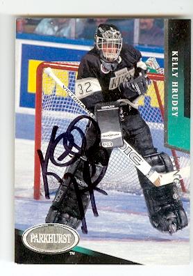Picture of Autograph 123619 Los Angeles Kings 1993 Parkhurst No. 97 Kelly Hrudey Autographed Hockey Card