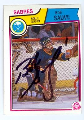 Picture of Autograph 123638 Buffalo Sabres 1983 O Pee Chee No. 71 Bob Sauve Autographed Hockey Card
