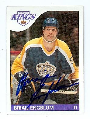 Picture of Autograph 123641 Los Angeles Kings 1985 Topps No. 5 Brian Engblom Autographed Hockey Card