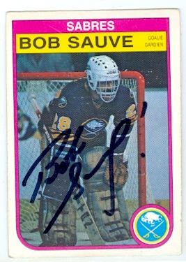 Picture of Autograph 123649 Buffalo Sabres 1982 O Pee Chee No. 34 Bob Sauve Autographed Hockey Card