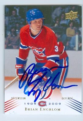 Picture of Autograph 123683 Montreal Canadiens 2008 Upper Deck No. 69 Brian Engblom Autographed Hockey Card