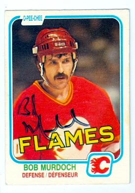 Picture of Autograph 123728 Calgary Flames 1981 O Pee Chee No. 48 Bob Murdoch Autographed Hockey Card