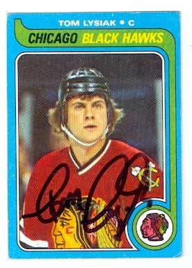 Picture of Autograph 123762 Chicago Blackhawks 1979 Topps No. 41 Tom Lysiak Autographed Hockey Card