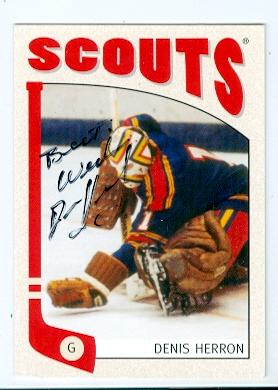Picture of Autograph 123771 Kansas City Scouts 2005 Itg No. 227 Denis Herron Autographed Hockey Card