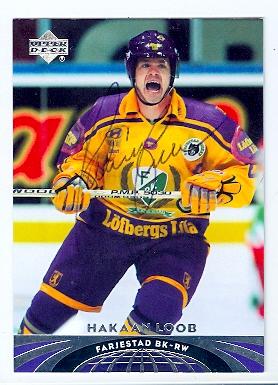 Picture of Autograph 123780 Farjestad Bk Karlstad 2004 Upper Deck No. 55 Hakan Loob Autographed Hockey Card