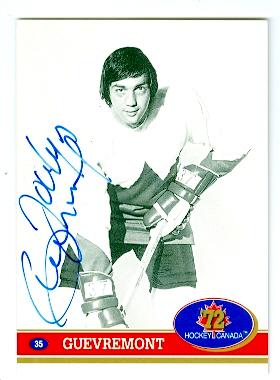 Picture of Autograph 123789 Team Canada 1991 1972 Canada Cup No. 35 Future Trends Jocelyn Guevremont Autographed Hockey Card