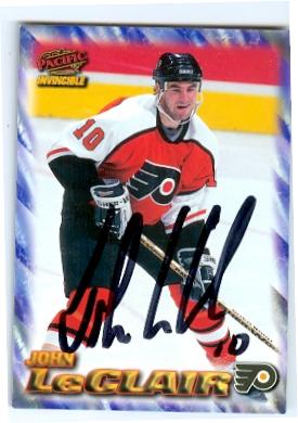 Picture of Autograph 123792 Philadelphia Flyers 1997 Pacific No. 144 John Leclair Autographed Hockey Card