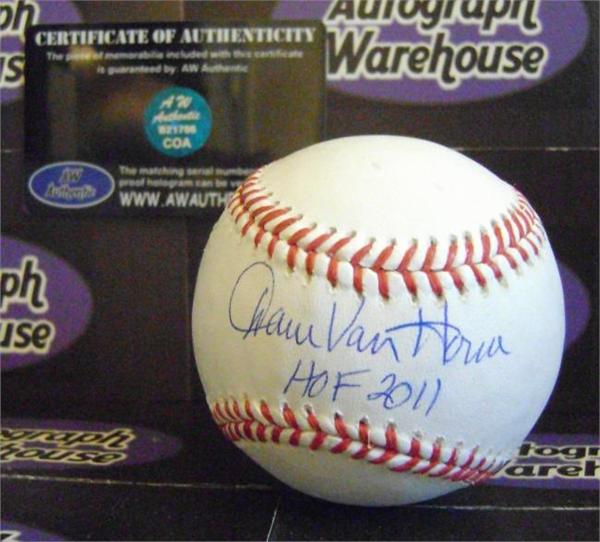 124035 Ford C Frick Hall of Fame Broadcaster Expos Marlins Inscribed Hof 2011 Dave Van Horne ed Baseball -  Autograph