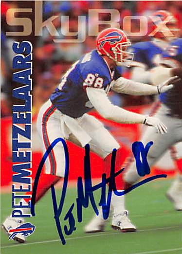 124097 Buffalo Bills 1993 Skybox No. 28 Pete Metzelaars ed Football Card -  Autograph