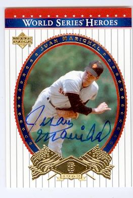 124574 San Francisco Giants 2002 Upper Deck World Series Heroes No. 36 1962 Juan Marichal ed Baseball Card -  Autograph