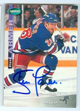 Picture of Autograph 124617 New York Rangers 1994 Parkhurst No. 146 Steve Larmer Autographed Hockey Card