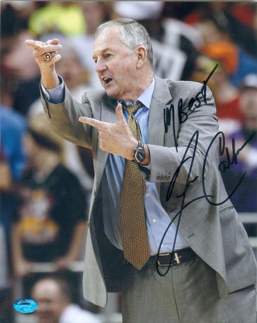 Picture of Autograph 124648 Connecticut Basketball Coach Image No. Sc10 Jim Calhoun Autographed 8 x 10 in. Photo