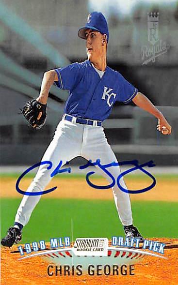 125113 Kansas City Royals Ft 1999 Topps Stadium Club Rookie No. 337 Chris George ed Baseball Card -  Autograph