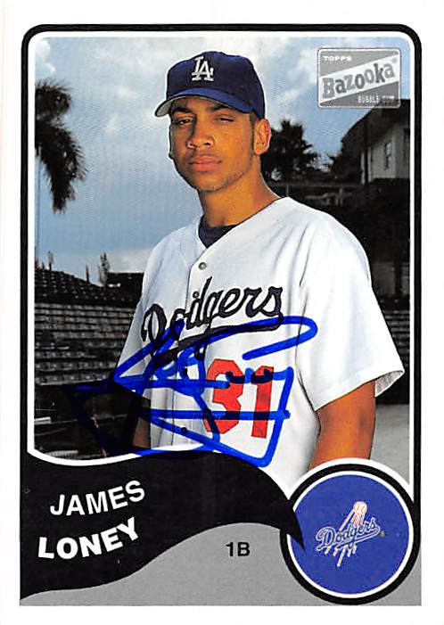 125648 Los Angeles Dodgers Ft 2003 Topps Bazooka No. 214 Rookie James Loney ed Baseball Card