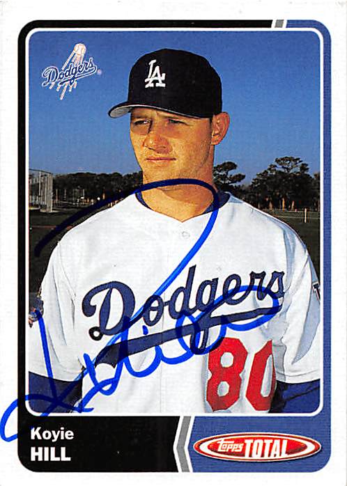 125668 Los Angeles Dodgers Ft 2003 Topps Total No. 181 Koyie Hill ed Baseball Card -  Autograph
