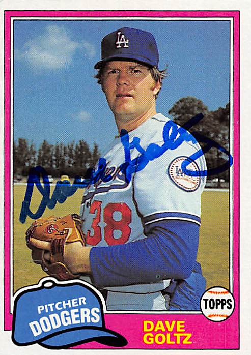 156502 Los Angeles Dodgers 1981 Topps No. 548 Dave Goltz ed Baseball Card -  Autograph
