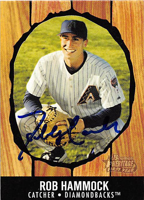 126020 Arizona Diamondbacks Ft 2003 Bowman Heritage First Year No. 204 Rob Hammock ed Baseball Card
