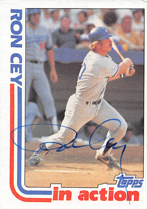 Los Angeles Dodgers 1982 Topps in Action No. 411 Ron Cey ed Baseball Card