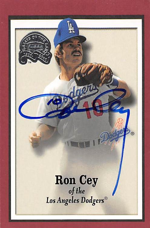 126261 Los Angeles Dodgers 2000 Fleer Greats of The Game No. 15 Ron Cey ed Baseball Card