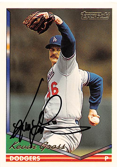 126281 Los Angeles Dodgers 1994 Topps Gold No. 516 Kevin Gross ed Baseball Card -  Autograph