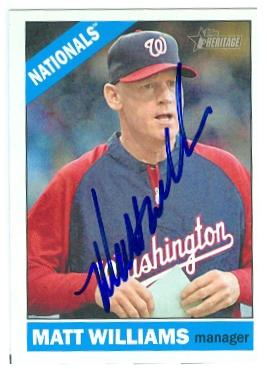 156846 Washington Nationals 2015 Topps Heritage No. 386 Matt Williams ed Baseball Card