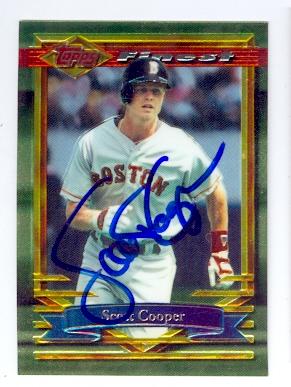 157079 Boston Red Sox 1994 Topps Finest No. 168 Pre Production Scott Cooper ed Baseball Card -  Autograph