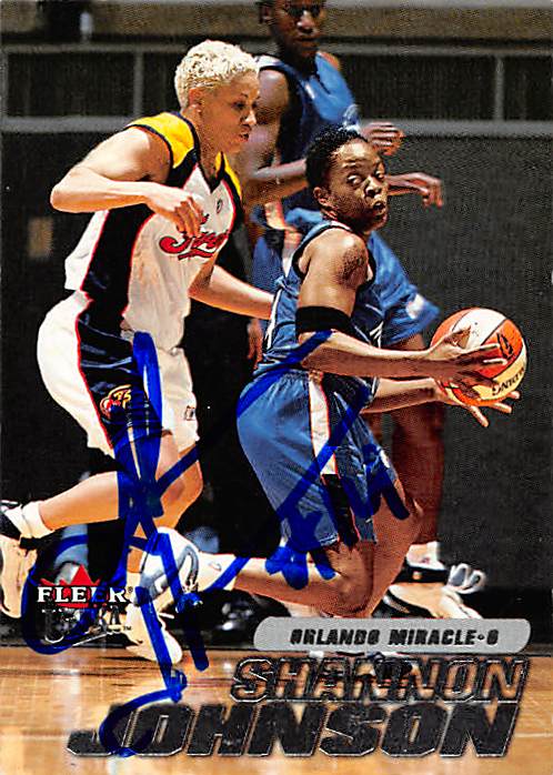 Picture of Autograph 157791 Orlando Miracle 2001 Fleer Ultra No. 23 Shannon Johnson Autographed Basketball Card