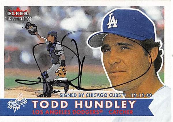Los Angeles Dodgers 2001 Fleer Tradition No. 131 Todd Hundley ed Baseball Card