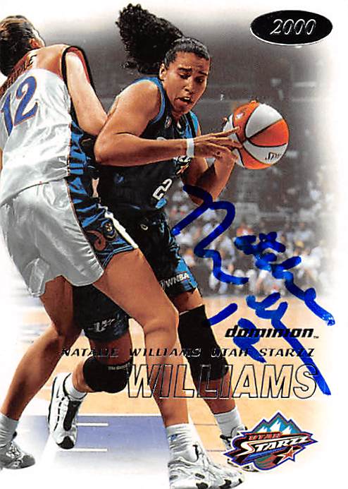 Picture of Autograph 157857 Utah Starzz 2000 Skybox No. 98 Natalie Williams Autographed Basketball Card