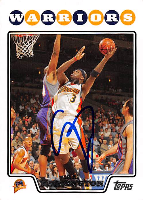 Picture of Autograph 157859 Golden State Warriors 2008 Topps No. 98 Al Harrington Autographed Basketball Card