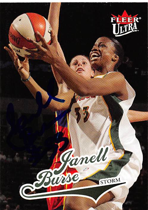 Picture of Autograph 157864 Seattle Storm 2004 Fleer Ultra No. 50 Janell Burse Autographed Basketball Card