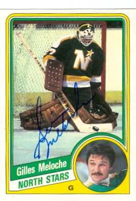 Picture of Autograph 157670 Minnesota North Stars 1984 O-Pee-Chee No. 104 Gilles Meloche Autographed Hockey Card