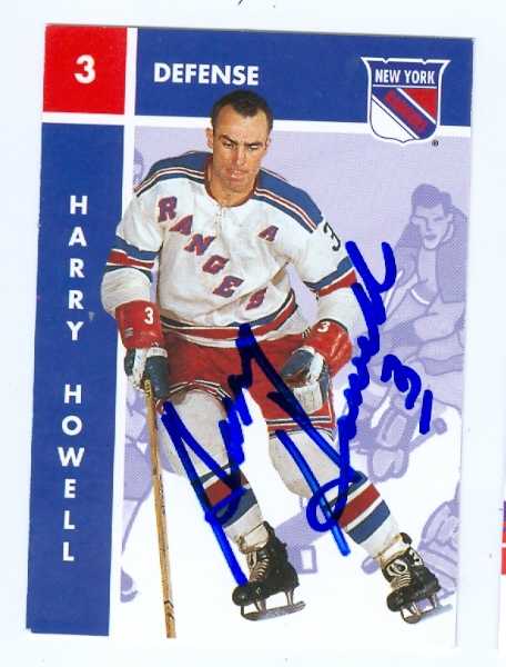 Picture of Autograph 157681 New York Rangers 1967 Parkhurst Reprint No. 80 Harry Howell Autographed Hockey Card