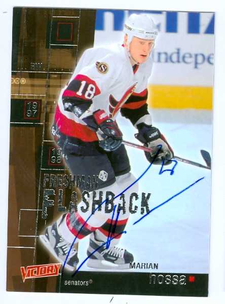 Picture of Autograph 157684 Ottawa Senators 2003 Victory Hockey No. Ff30 Freshman Flashback Marian Hossa Autographed Hockey Card
