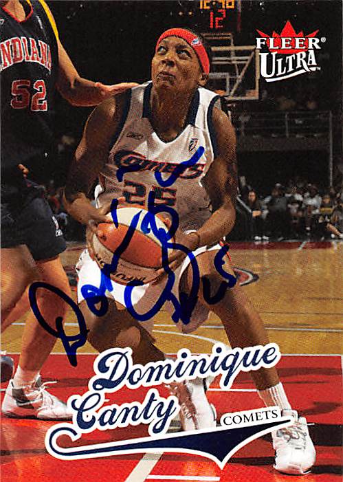 Picture of Autograph 157829 Houston Comets 2004 Fleer Ultra No. 8 Dominique Canty Autographed Basketball Card