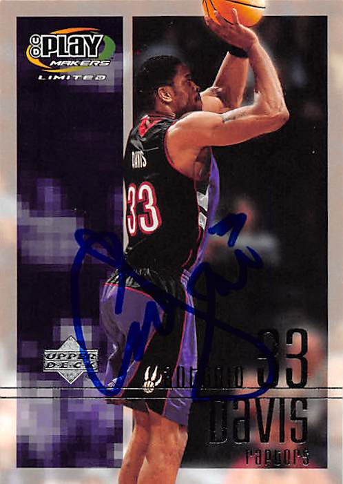 Picture of Autograph 157837 Toronto Raptors 2002 Upper Deck No. 93 Antonio Davis Autographed Basketball Card