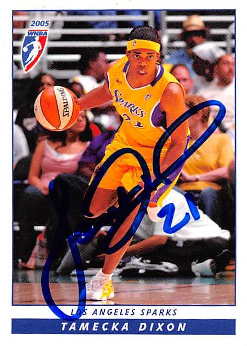 Picture of Autograph 157894 Los Angeles Sparks 2005 Wnba Enterprises No. 27 Tamecka Dixon Autographed Basketball Card