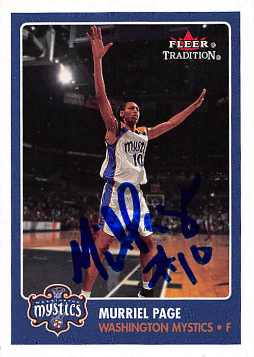 Picture of Autograph 157911 Washington Mystics 2001 Fleer Tradition No. 32 Murriel Page Autographed Basketball Card