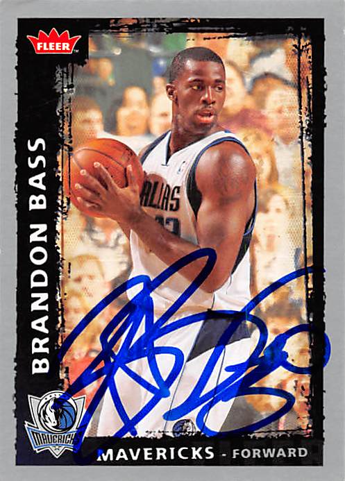 Picture of Autograph 157930 Dallas Mavericks 2009 Fleer No. 148 Brandon Bass Autographed Basketball Card