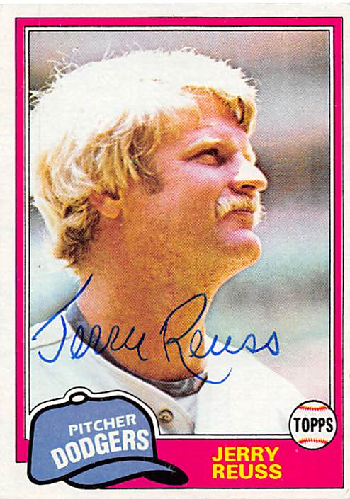 158200 Los Angeles Dodgers 1981 Topps No. 440 Jerry Reuss ed Baseball Card -  Autograph