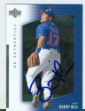 158254 Chicago Cubs 2003 Upper Deck Authentics No. 33 Bobby Hill ed Baseball Card