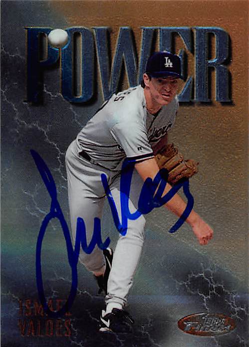 158601 Los Angeles Dodgers 1997 Topps Finest Power No. 264 Ismael Valdes ed Baseball Card -  Autograph