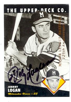 Milwaukee Braves 1994 Upper Deck No. 83 All Time Heroes Gold Johnny Logan ed Baseball Card - Gold
