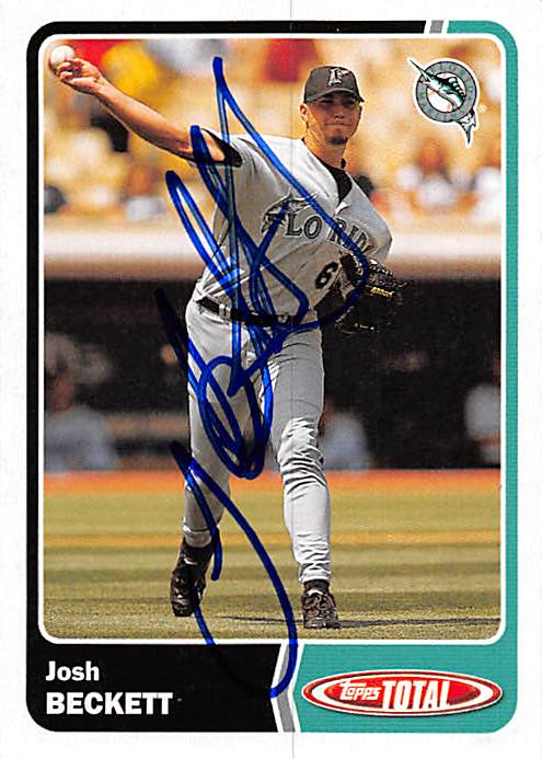 Florida Marlins Ft 2003 Topps Total No. 24 Josh Beckett ed Baseball Card