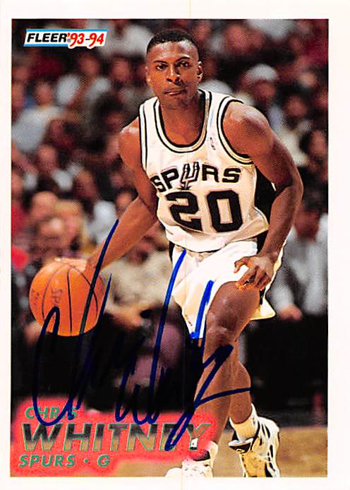 Picture of Autograph 179140 San Antonio Spurs Ft 1994 Fleer No. 379 Chris Whitney Autographed Basketball Card