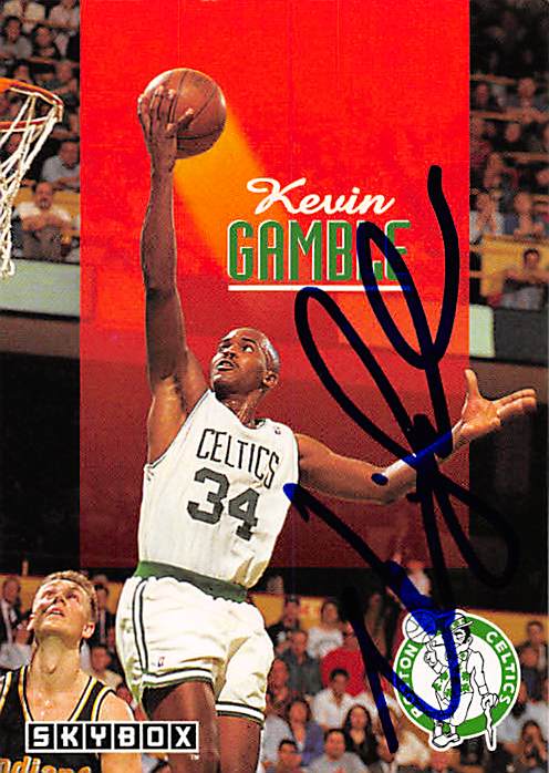Picture of Autograph 179142 Boston Celtics Ft 1992 Skybox No. 14 Kevin Gamble Autographed Basketball Card