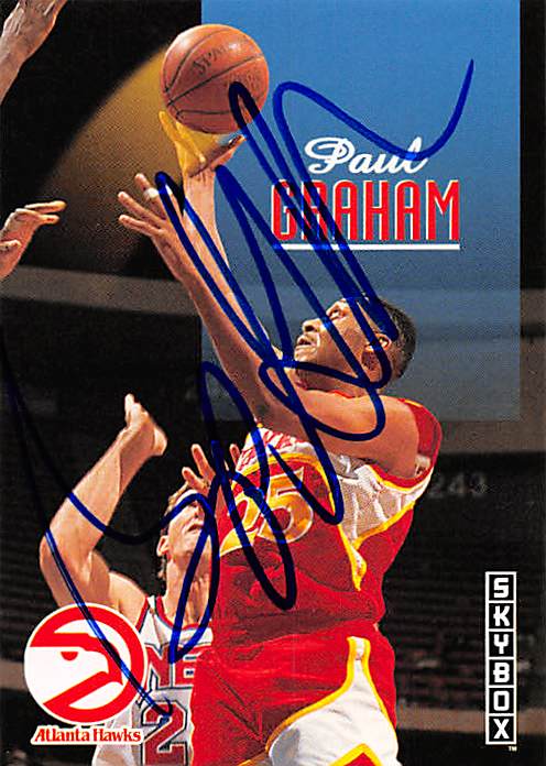 Picture of Autograph 179146 Atlanta Hawks Ft 1992 Skybox No. 4 Paul Graham Autographed Basketball Card