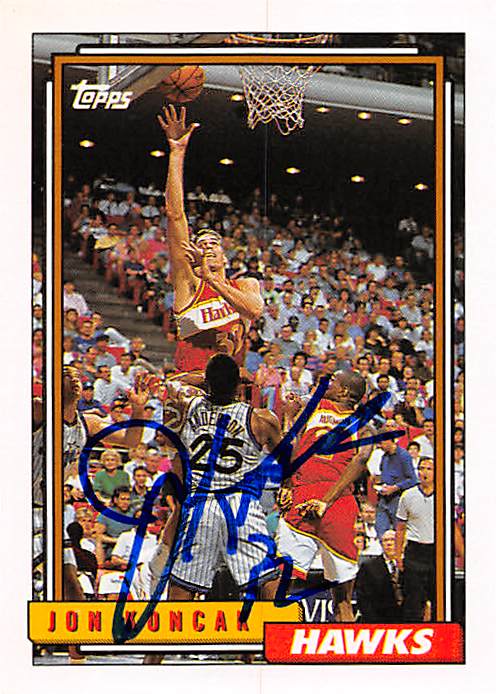 Picture of Autograph 179157 Atlanta Hawks Ft 1992 Topps No. 78 Jon Koncak Autographed Basketball Card